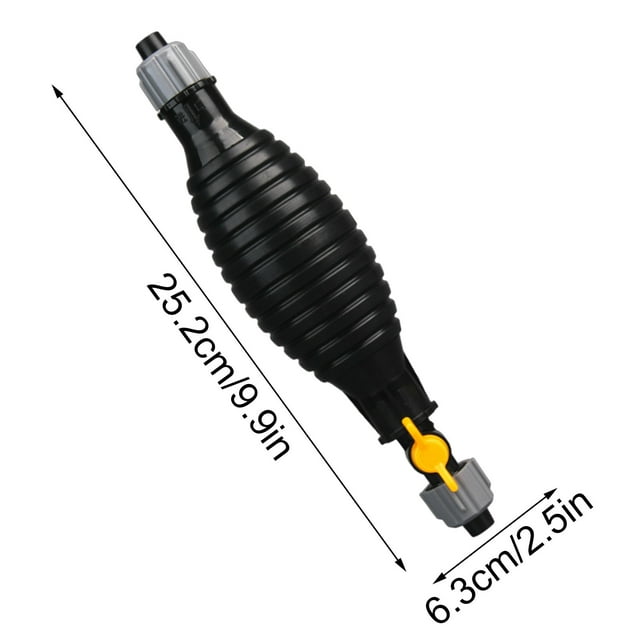 SDNall Siphon Pump for Gasoline, Gas Pump for Gas Can, Gas Siphon Pump, Yellow Rotary Valve Siphon Pump: Portable Manual Pump for Gas, Gasoline, and Fluids