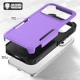 thumbnail image 4 of Allytechgroup Shock-Absorbent Hard Shell Back Cover Cell Phone Case with Protective Case Cover for Apple iPhone 17 Pro Max, Purple, 4 of 6