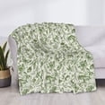 thumbnail image 3 of Honeii Green Rabbit print throw blanket, crafted from cozy cotton flannel, offers versatile home decor as a bedding suitable for all seasons.-80"x60", 3 of 6