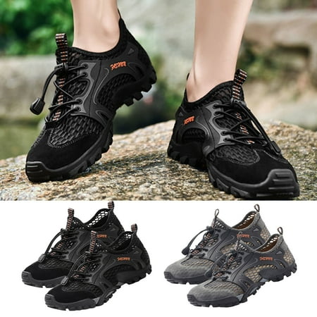 

HZLXW 1 Pair Barefoot Shoes Non-Slip Design Breathable Quick-Dry Ergonomic Protective Water Shoes Creek Shoes for Men