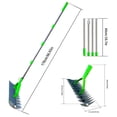 thumbnail image 3 of Heavy Duty Thatch Rake & Lawn Dethatcher with Adjustable Angle Head - Double-Sided Sharp Tines for Weeding Hard Soil, Moss, & Spring Yard Maintenance, Long Non-Slip Handle, 3 of 8