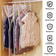 thumbnail image 2 of OUSITAID Hanging Vacuum Storage Space Saver Bags 5 PCS Reusable Vacuum Storage Bags and a Hand Pump Closet Organizer and Storage, 2 of 9