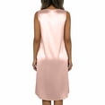 thumbnail image 4 of Sakmal Moo Moos for Women Nightgown Silky Sleeveless Satin Sleep Tank Cute V-Neck Solid Womens Nightgown L, 4 of 5