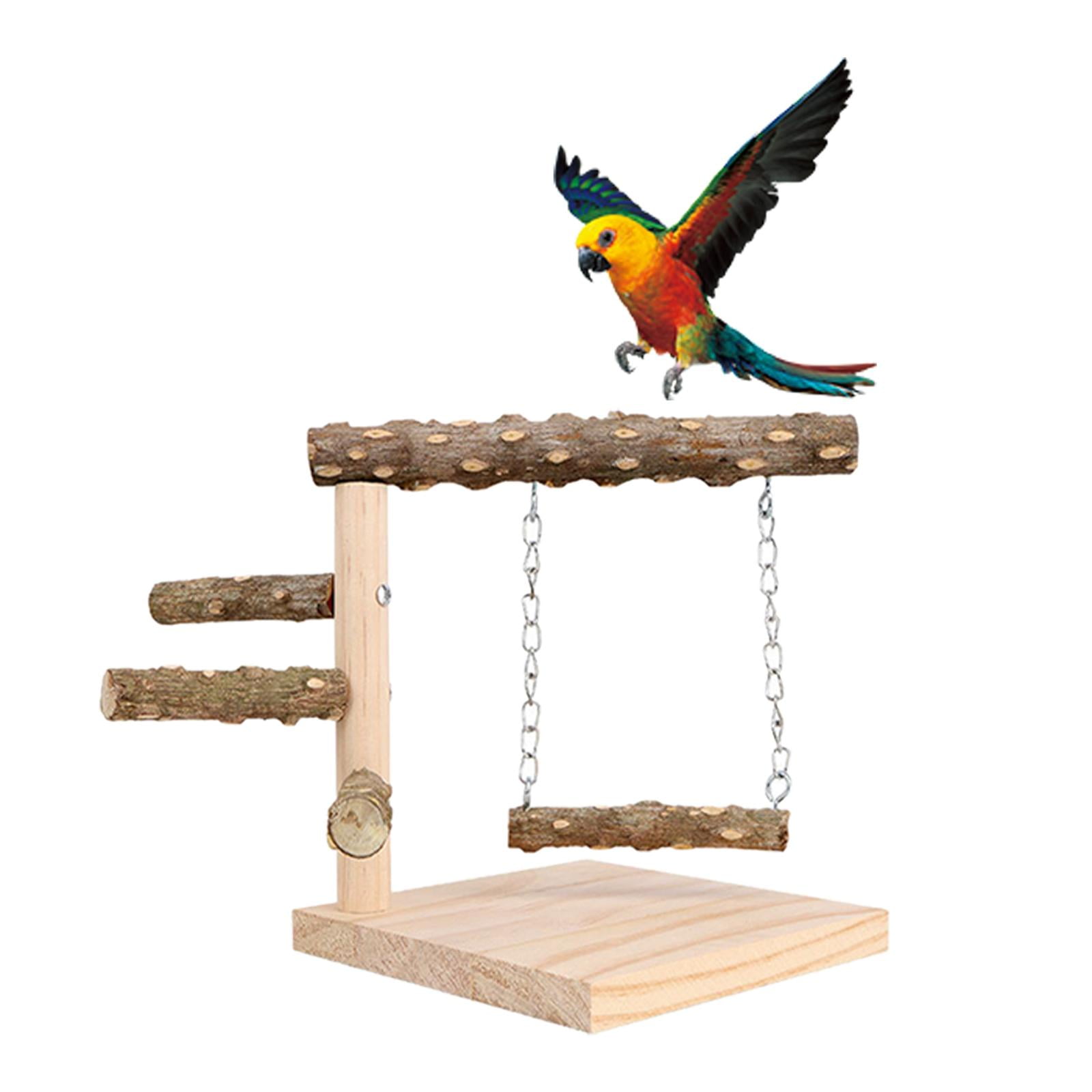 Bvdfgk Parrot Playsand Bird Playground Parakeet Boredom Breaker Wooden Picchas Bird Toy Branch Wood