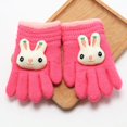 thumbnail image 2 of Guantes de invierno para niños, cálidos, de princesa, para niñas, de cinco dedos, cálidos, con forro polar, bonitos, para niños y niñas, de lana para bebés, 2 of 6