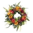 thumbnail image 1 of Corona de otoño de 18 pulgadas, corona de festival de cosecha, corona de otoño con hoja de flor de c CACAGOO Colgador de puerta, 1 of 7