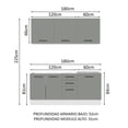 thumbnail image 3 of Cocina Integral Completa Modular Madesa Agata 180cm BG 01, 3 of 5