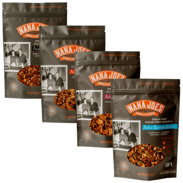 Nana Joes Granola Organic Paleo Series Variety Pack, Cranberry, Orange, Hazelnut & Chocolate, Handmade, Gluten-Free, Vegan & Healthy Superfood