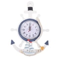thumbnail image 1 of EeaseMX Anchor Clock Beach Sea Theme Náutica Ship Wheel Timone volante Decoración Wall Hanging Decoration, 1 of 7