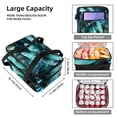 thumbnail image 3 of Dragonfly Double Layered Insulated Lunch Bag with Two Compartments, Large Capacity, Hand Carry, 7.1x11.4x16.1 Inches, Refrigerated - Ideal for Work and School, 3 of 6