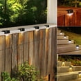thumbnail image 5 of Luces solares para cubierta, lámpara solar LED impermeable terminada para caminos exteriores, patios, escaleras, escalones y cercas, luz blanca, 5 of 5