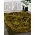 thumbnail image 3 of Ahgly Company Machine Washable Indoor Rectangle Transitional Dark Yellow Green Area Rugs, 7' x 10', 3 of 7