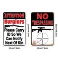 thumbnail image 4 of Placa Metal Vintage Advertencia Pintura Hierro Rectangular Del 20x30cm 2 Uds., 4 of 4
