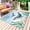 Turquoise Blue Beige, variant on Octopus Coastal Outdoor Rug 3x5 Ft - Reversible Patio Rug Outdoor Camping Rugs, Summer Beach Nautical Starfish Compass Washable Indoor Outdoor Area Rugs, Non-Slip Outdoor Carpet Runner for Deck/Porch