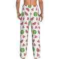 thumbnail image 3 of Xecao Hand Drawn Watermelon Men's Straight Lounge Pajama Pants: The Ultimate in Comfortable Sleepwear, 3 of 9