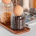 thumbnail image 5 of Cork Stopper Transparent Glass Sealed jar High Borosilicate Glass can Kitchen Food Tea Candy Coffee Beans spices Storage Tank, 5 of 9