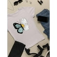 thumbnail image 3 of Half Butterfly Half Daisy T-Shirt Women -Image by Shutterstock, Female Small, 3 of 4