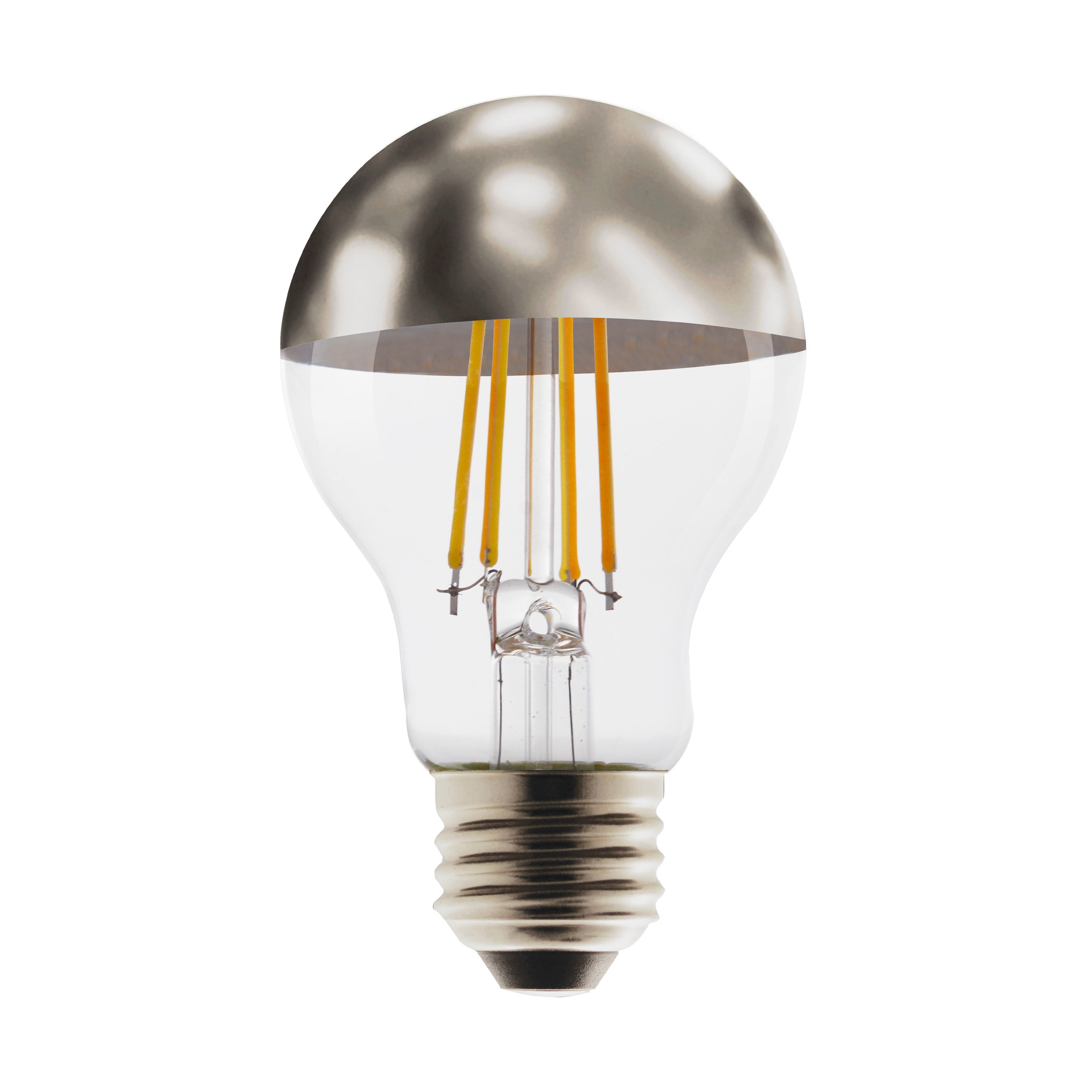 Better Homes & Gardens A19 Silver Dipped Vintage LED Soft White Light Bulb, 40 watts, Dimmable, E26, 2 Pk