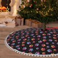 thumbnail image 6 of Rocae Animal Paw 1 for Christmas Tree Skirt with Pom Pom Trim for Holiday Party for Holiday Home Decor Indoor Outdoor-48", 6 of 7