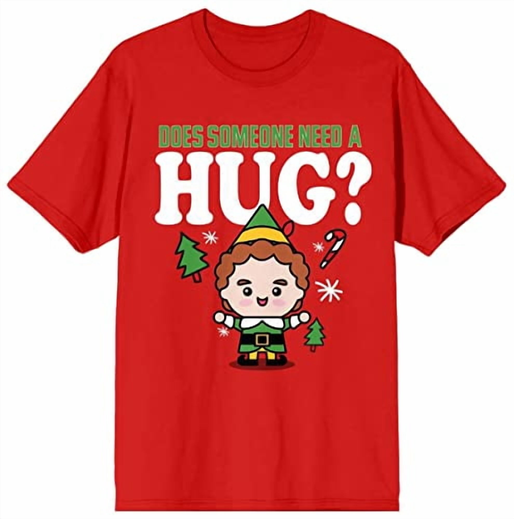 Elf Need A Hug Women's Red T-shirt
-Medium