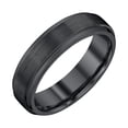 thumbnail image 2 of Men's Black Tungsten Band with Satin and High Polish, 6mm, 2 of 6