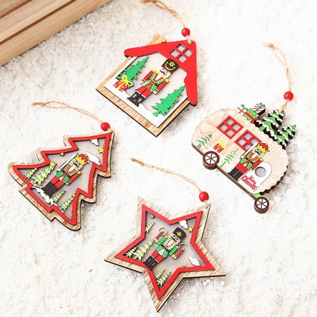 

Gwong Christmas Wooden Lights Eco-friendly Energy-saving Reusable Trees Stars Shaped Christmas Soldier Lights for Family