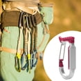 thumbnail image 5 of simhoa Carabiner Clip Aluminum Carabiner Clip Rock Climbing Harness Clip Mountaineering Gear High Altitude Work Carabiner Detachable Aluminum Alloy Strong Gray Bright Red, 5 of 8
