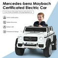 thumbnail image 6 of Gymax 12V Licensed Mercedes-Benz Kids Ride On Car RC Motorized Vehicles w/ Trunk White, 6 of 9