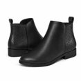 thumbnail image 2 of Rexoro Girls Ankle Boots Star Perforated Round Toe Low Heel Short Booties with Side Zipper for Toddler Little Kid Big Kid School Daily Wear, 2 of 7