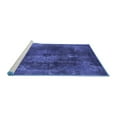 thumbnail image 2 of Ahgly Company Machine Washable Indoor Square Abstract Blue Modern Area Rugs, 8' Square, 2 of 4