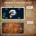 thumbnail image 5 of License Plate, Eagle American Flag Portrait Decorative Front,Personalized Stainless Steel License Plate Cover For Men Women,12.2" X 6.2", 5 of 7