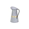 thumbnail image 1 of Cheungs 5521 Galvanized Metal Pitcher with Gold Accent Band, 1 of 1