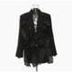 thumbnail image 2 of Gibobby Blazer de mujer casual chamarra de talla grande para mujer con solapa con muescas cuello en V oficina trabajo 2023 traje de negocios(Negro,CH), 2 of 4