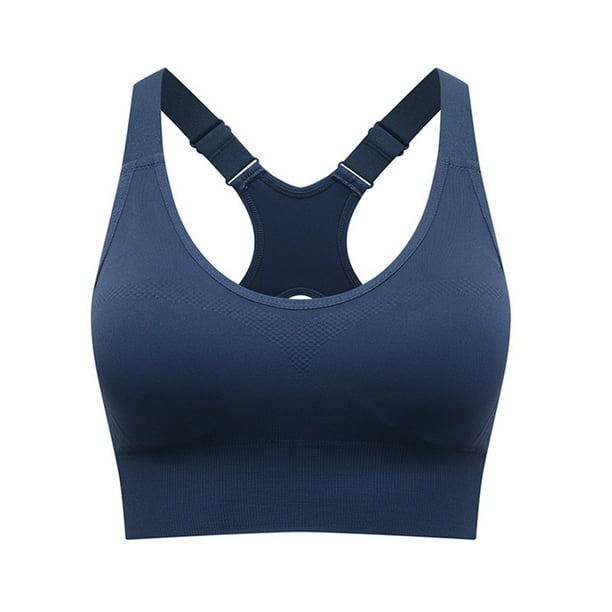 Brasier Sujetador Deportivo de Talla Grande para Mujer, con Tirantes Ajustables En La Parte Delantera, sin Aros, para Entrenamiento, Yoga, Running y Atletismo. Mediana