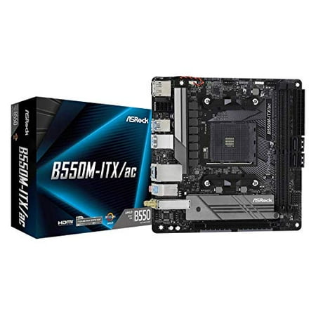 ASRock B550M-ITX/AC Supports 3rd Gen AMD AM4 Ryzen(tm) / Future AMD Ryzen(tm) Processors Motherboard