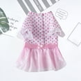 thumbnail image 6 of NIBOLOG Pet Tulle Dress Round Neck Mesh Stitching Lace Cuffs Polka Dot Printing Pet Cat Dog Princess Dress Daily Wear, 6 of 8