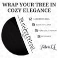 thumbnail image 5 of FabricLA Black Faux Fur Tree Skirt Cut - 36-Inches with Rounded Edges (No Backing) for Christmas, 5 of 8