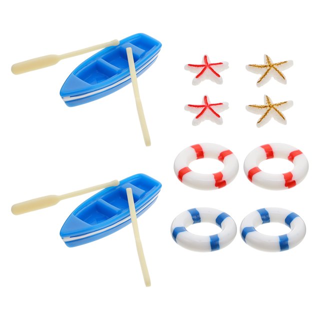 CIMAXIC exquisite crafts 1 Set Exquisite Decoration Models Miniatures Paddles Lovely Lifebuoy Crafts,2.36"X0.79"X0.39"