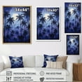 thumbnail image 4 of Designart "Mystical Impressions Of Indigo Palm Trees III" Palms & Palm Trees Floater Framed Canvas Prints, 4 of 5