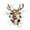 Brown-A, variant on 3D Christmas Wall Stickers, Elk Santa Breaking Through Wall Design, Removable Peel and Stick Window Clings, Winter Holiday Party Decor -1Pcs