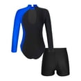 thumbnail image 2 of inhzoy Girls Long Sleeve Glitter Gymnastics Leotards with Shorts Outfits, 2 of 5