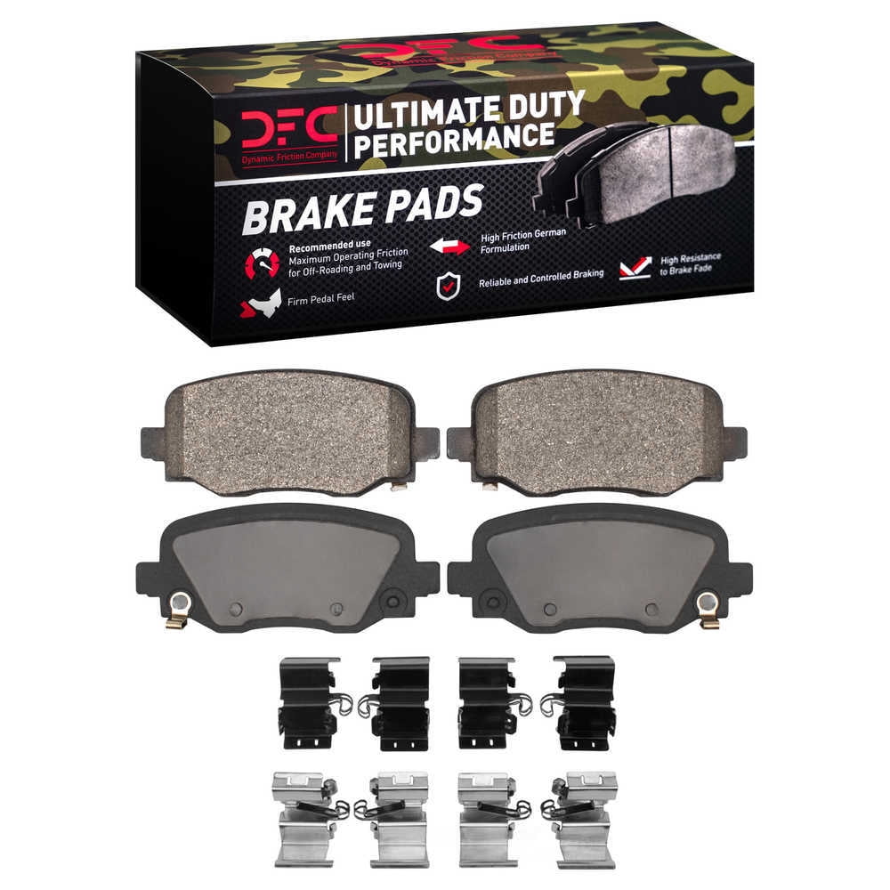 Dynamic Friction Company 1400-1734-01 DFC Ultimate Duty Performance Brake Pads and Hardware Kit