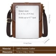 thumbnail image 4 of SCHLATUM Bolso Mensajero de Cuero Genuino para Hombre - Bolso Cruzado Delgado para Negocios, Bolso de Hombro Profesional para Trabajo y Viajes Diarios, 4 of 6