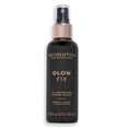 thumbnail image 1 of Makeup Revolution Glow Fix Spray fijador iluminador Acabado brillante Spray fijador hidratante e iluminador para rostro Vegano y libre de crueldad animal 3.38fl.oz, 1 of 5