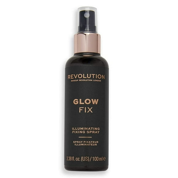 Maquillage Revolution Vaporisateur Fixateur Illuminateur Finition Éclat Hydratant & Éclaircissant Vaporisateur Fixateur pour Visage Vegan & Sans Cruauté 3.38fl.oz