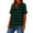 *Green, variant on Women's Plaid Short Sleeve Button Down Shirt ,Casual Summer Blouses Tops Hot Pink,Womens Plus XXXXXL