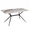 Light Grey, variant on LeisureMod Elega Rectangular Dining Table with Sintered Stone Top and Black Steel Base, Modern Kitchen & Dining Room Table, 48 Inch, Light Grey