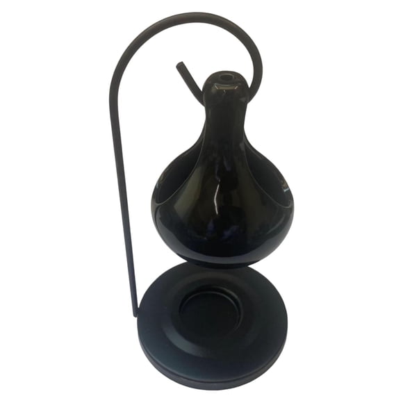 Portavelas Tealight Quemador de Cera para Derretir Centro de Mesa para El Hogar Calentador Decoración Quemador de Aceite Esencial para Regalo, Casa de , Negro, 7,5 cm x 7,5 cm ,5 cm
