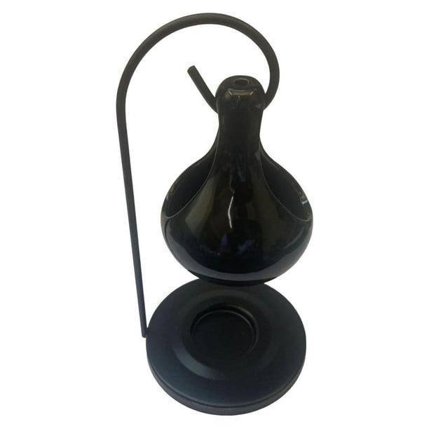 Difusor de Aceite Esencial de Cerámica, Horno de Fusión para SPA de Yoga de Inauguración de La , Negro