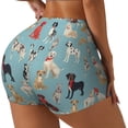 thumbnail image 1 of Balery Animal Dog Pantalones cortos de entrenamiento estampados para mujer, sin costuras, ajustados, para gimnasio, yoga, correr, deportes, ejercicio activo, fitness.-Large, 1 of 8